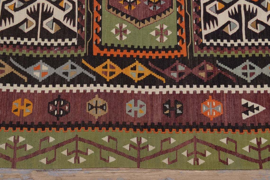 52x116, Wide Runner Turkish Kilim Flatweave Runner, Vintage Oushak Kilim, Kelim, Tapis, Hallway Turkish Runner, Ethnic Farmhouse Decor photo buy