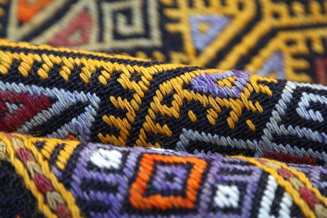 Kilim, 5x7.3, Flatweave Turkish Rug, Vintage Rug, Oushak Rug, Geometric Rug, Traditional Rug, Area Rug, Wool Rug, Turkey Rug, Yellow photo vintage