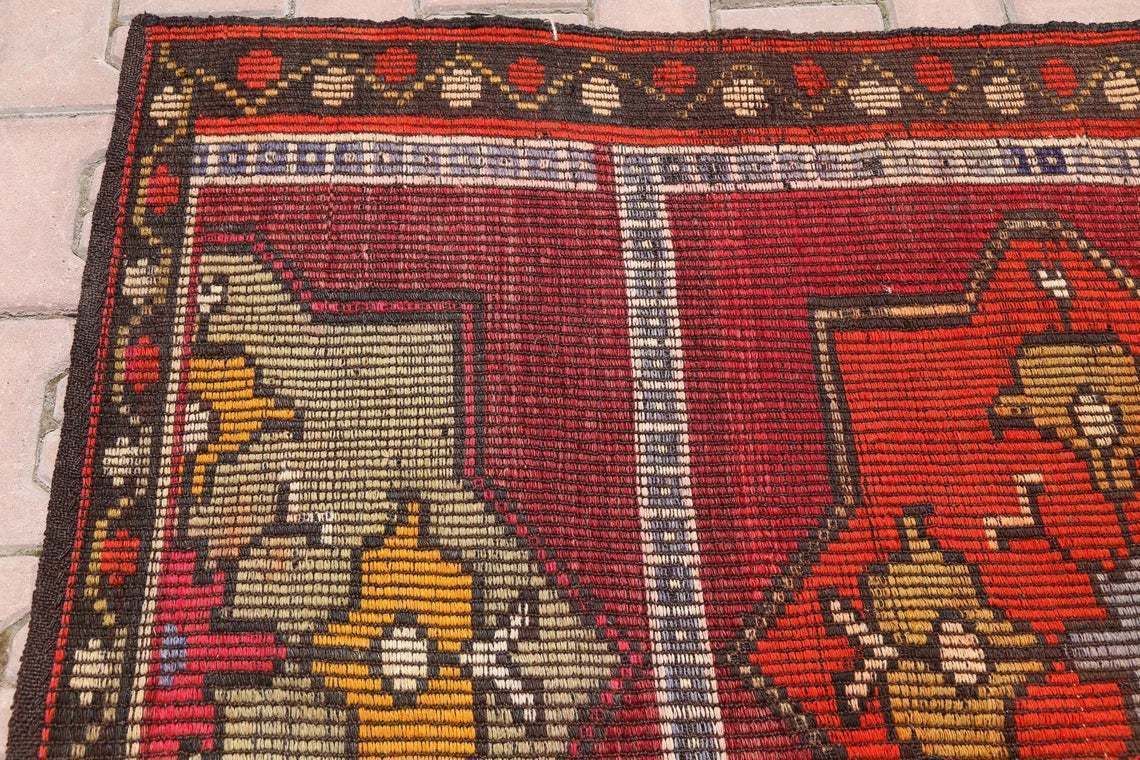 6.7x11.2, Flatweave Rug, Kilim, Turkish Rug, Kilim Rug, Area Rug, Vintage Rug, Oushak Rug, Rugs, Traditional Rug, Wool, Home Decor, Turkey photo buy
