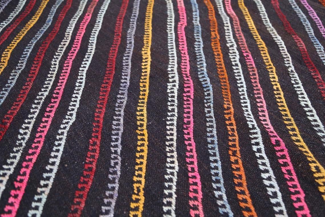6x8.2, Flatweave Kilim Rug, Area Turkish Rug, Colorful Striped Rug, Turkey Rug, Home Decor, Wool Rug, Flat Weave Rug, Boho Luxury Rugs 6x8 photo vinterior