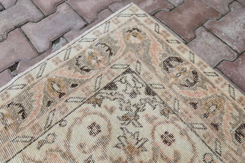 3.7x6.8, Turkish Rug, Wool Rug, Area Rug, Oushak Rug, Rugs, Anatolian Rug, Hand Knottted Rug, Traditional Rug, Designer Rug, Orange Rug, Rug photo vinterior