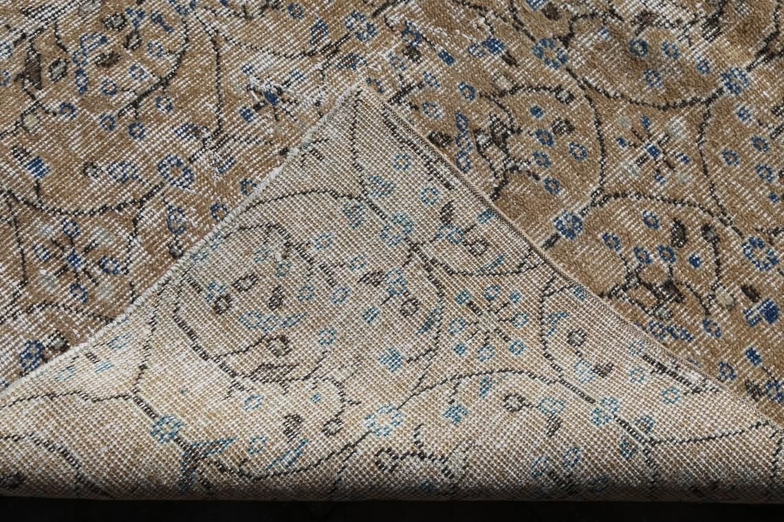 photo for sale Turkish Rug. Vintage Area Rug, Oushak Rug, Bohemian Rug, Floral Rug, Home Decor, Rug, Carpet, Wool Rug, Beige Rug, Kitchen Rug