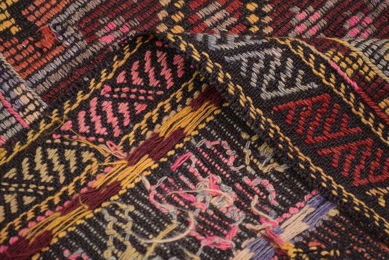 Kilim, Flatweave Rug, Area Rug, Turkish Rug, Vintage Rug, Kilim Rug, Farmhouse Decor, Bohemian Rug, Room Decor, Red, Pink, Brown photo vintage