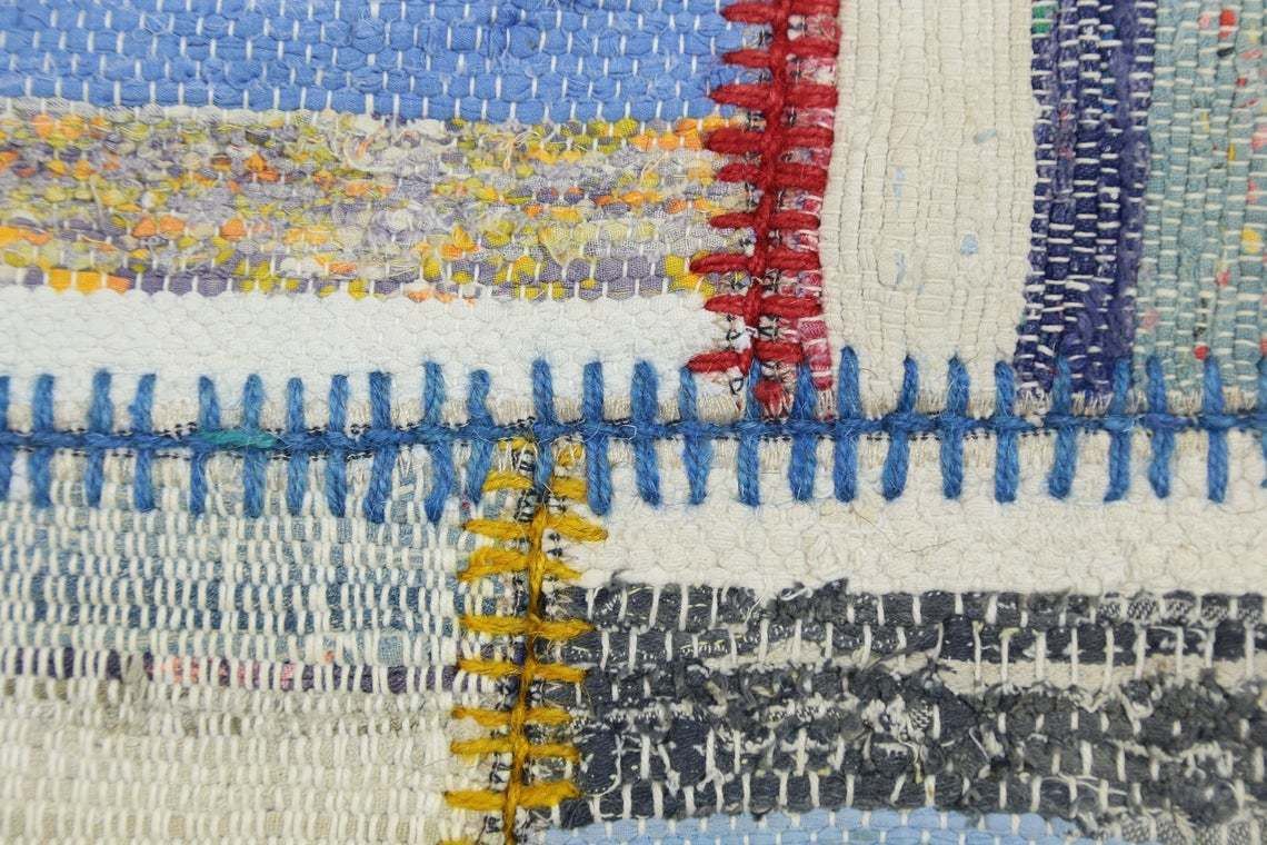 6.4x8.4, Kilim, Flatweave Rug, Striped Rug, Gray Colorful White Ivory Turkish Rugs, Kilim Patchwork Rag Rug, Alfombra, Living Room Luxury photo vinterior