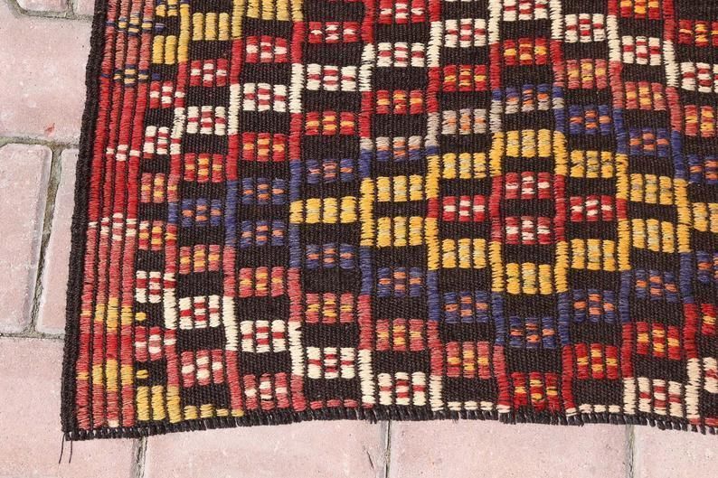 5.8x10, Flatweave Rug, Kilim Rug, Turkish Rug, Kilim, Turkey Rug, Oushak Rug, Vintage Rug, Bohemian Rug, Wool Rug, Home Decor, Carpet, Rugs photo buy