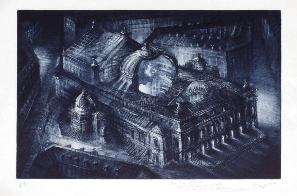 Clayette Pierre   Engraving   The Paris Opera At The Crossroads Of A Fantasy Night