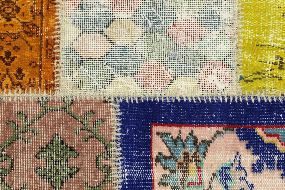 Turkish Patchwork Rug, Vintage Rug, Oushak Rug, Turkey Rug, Contemporary Rug, Modern, Handmade photo buy