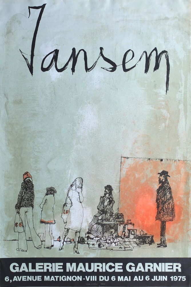 Jansem Jean Mourlot Lithograph Poster Galerie Maurice Garnier 1975