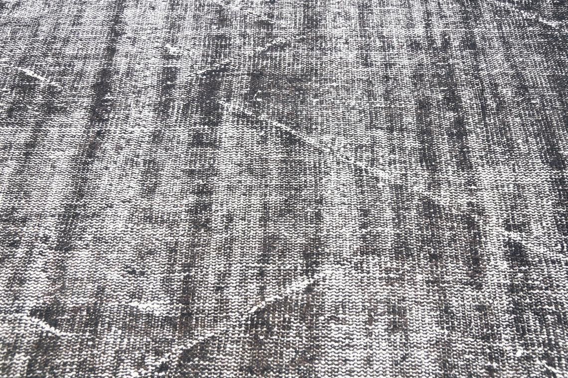 Turkish Rug, Interior Design, Vintage Rug, Handmade, Black, Wool Rug, Oushak Rug, Area Rug, Oriental, Black Distressed Rug 6.2x9.8 photo vinterior