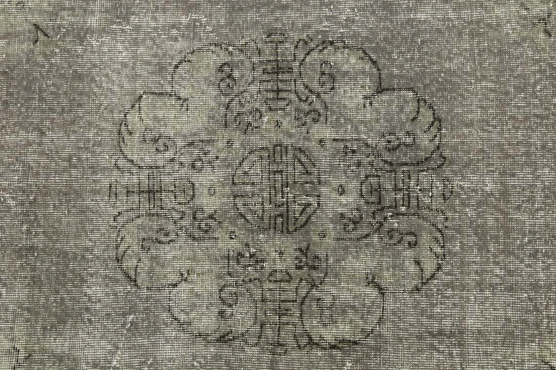 Antique Turkish Oushak Area Rug, Anatolian Handwoven Gray Beige Brown, Bohemian Wool Rug, Rugs, Boho Luxury Chic Distressed 6.9x10.2 photo buy