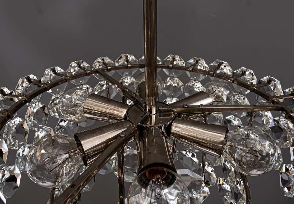Beautiful Crystal Chandelier By Bakalowits & Sons, Vienna, 1960s photo vintage