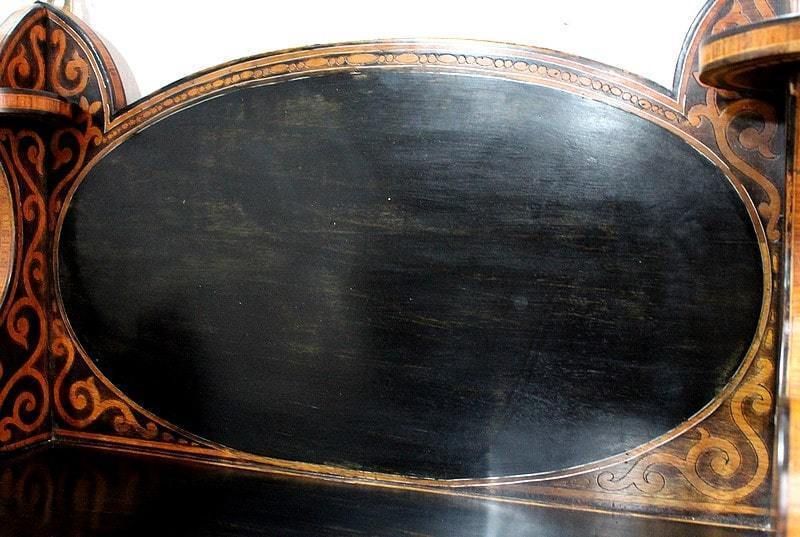 Blackened Wood Wall Shelf, Art Nouveau Taste 1900 photo vinterior
