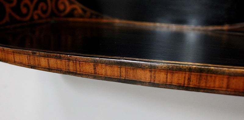 photo vintage Blackened Wood Wall Shelf, Art Nouveau Taste 1900
