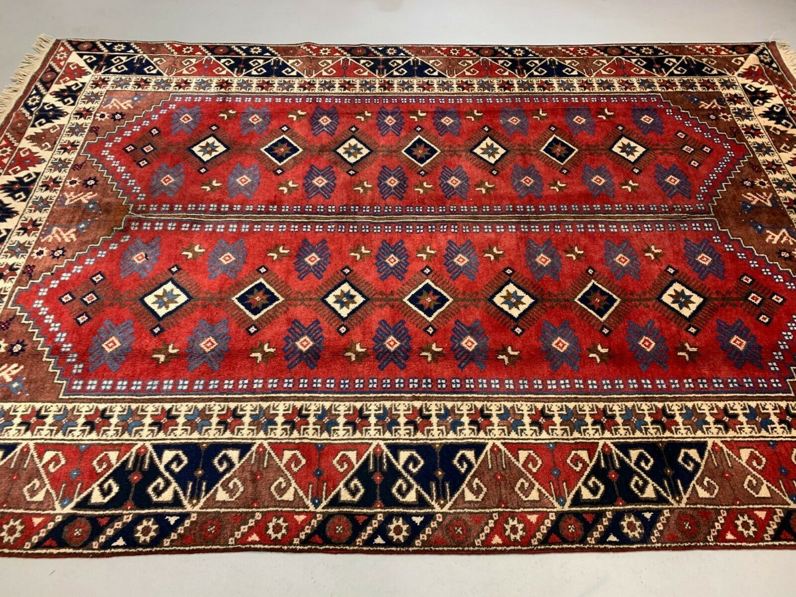 Turkish Tribal Rug 300x200 Cm Turkish Carpet Red Large photo Textiles