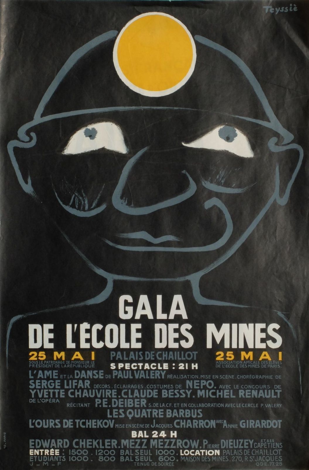 Teyssié   Lithograph Poster   Gala Of The School Of Mines Paris 1958