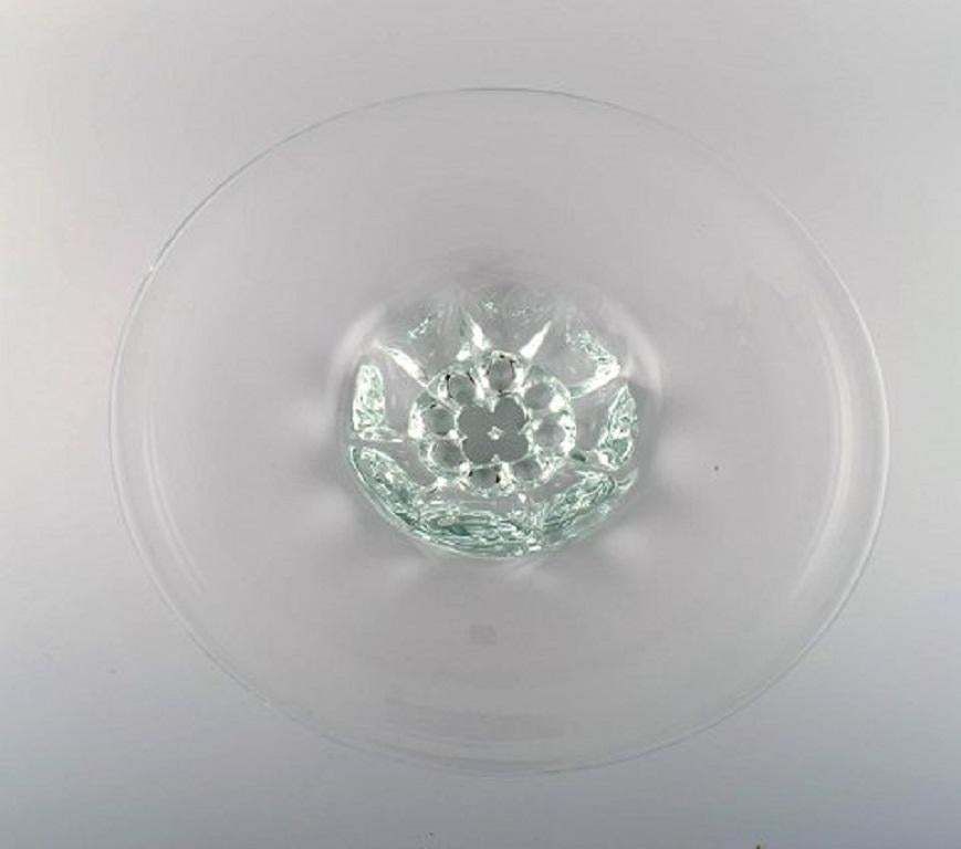 Scandinavian Glass Artist, Large Bowl In Mouth Blown Art Glass, 1960s 1970s photo for sale