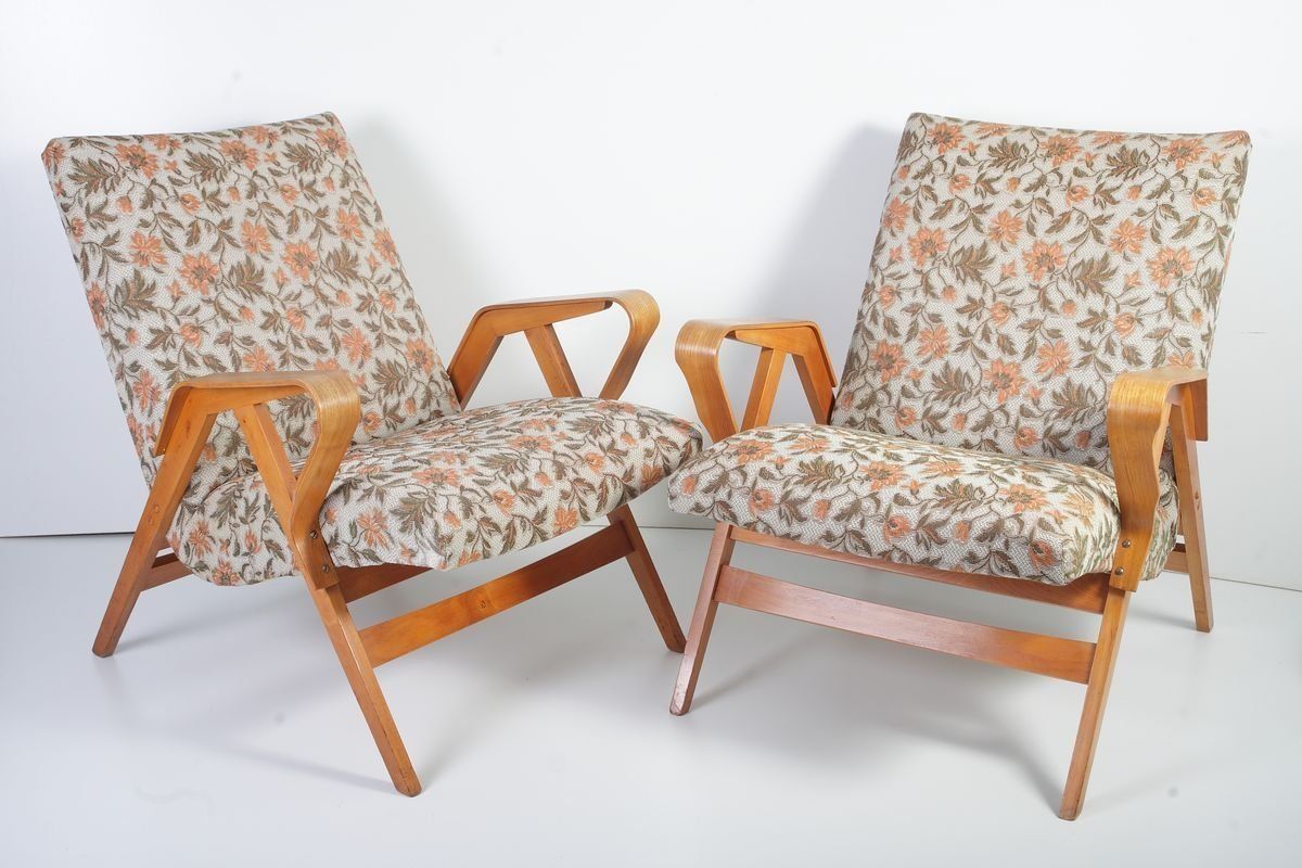 Mid Century Lounge Chairs By František Jirák For Tatra, 1960s, Set Of 2 photo 1390.0