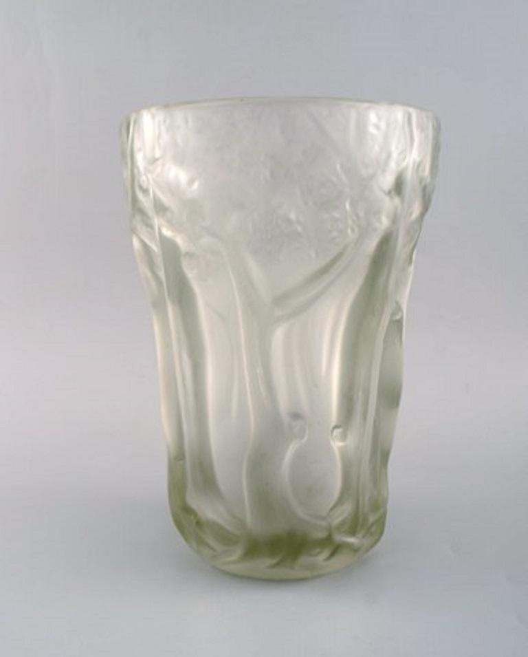 Josef Inwald, Large Art Deco "Dans La Forêt" Vase In Art Glass, 1930s photo furniture