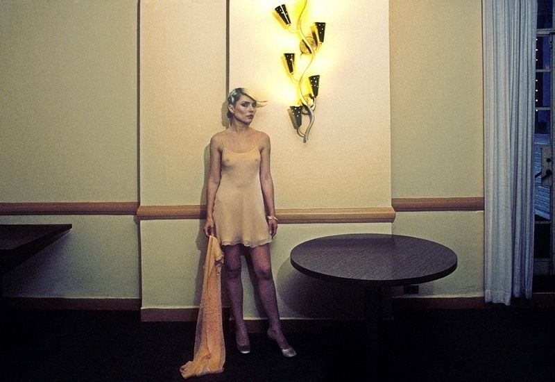' Blondie In The Bar ' 1978 By Martyn Goddard Giclée Print Framed In White photo furniture