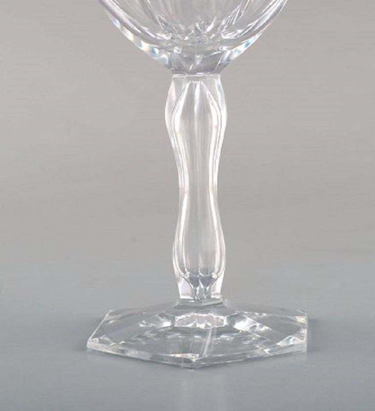 Val St. Lambert, Belgium, Two Lalaing Glasses In Mouth Blown Crystal Glass photo for sale