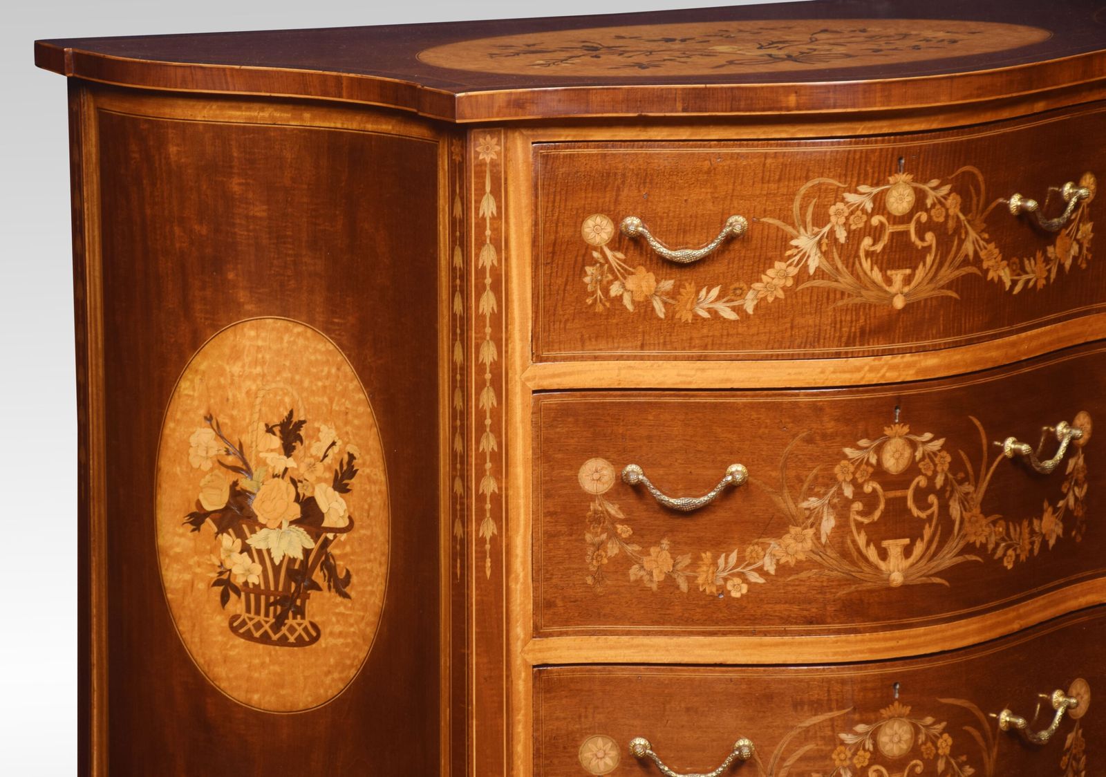 Edwards And Roberts Serpentine Chest Of Drawers photo for sale