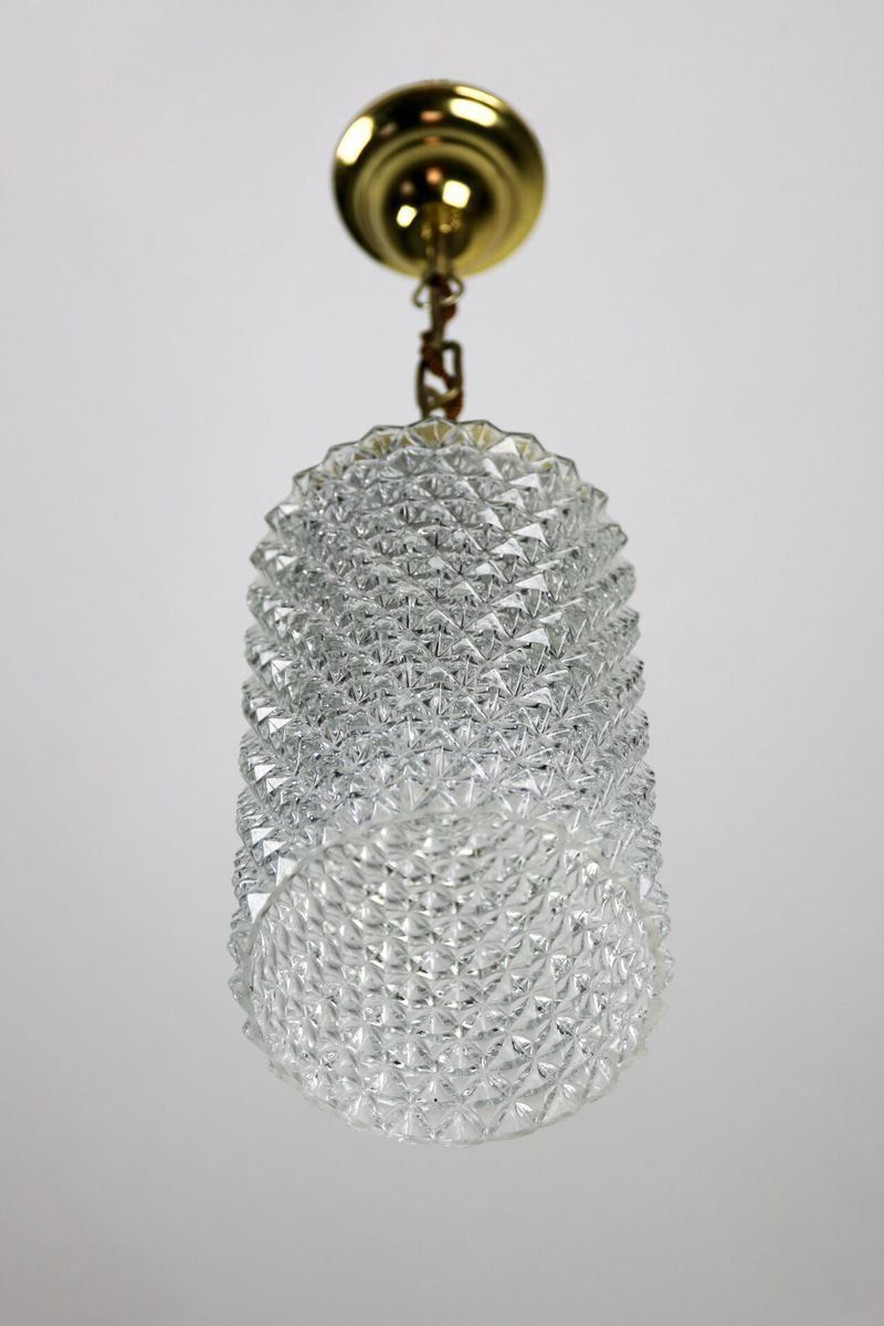 Crystal Glass Pendant Lamp, 1960s photo 438.0