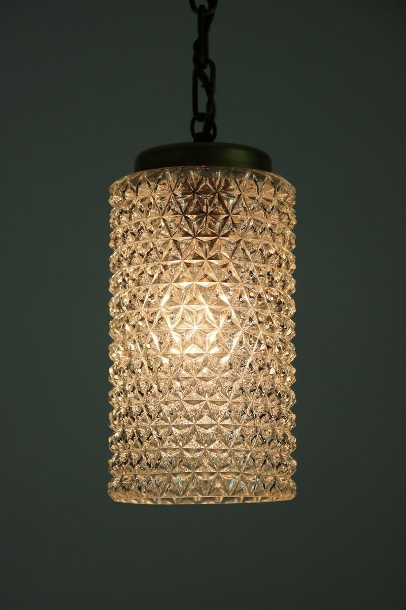 Crystal Glass Pendant Lamp, 1960s photo buy