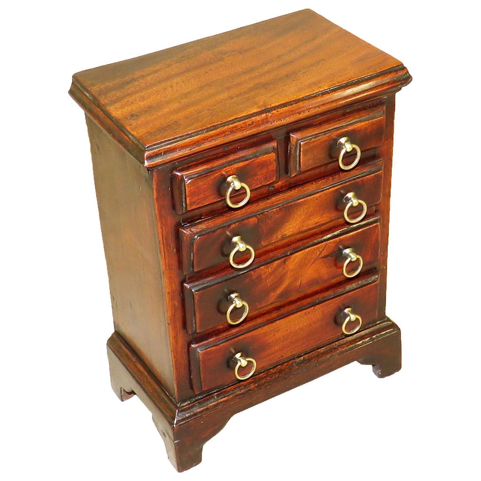 Georgian Antique 18th Century Mahogany Miniature Chest (England, Circa 1760)