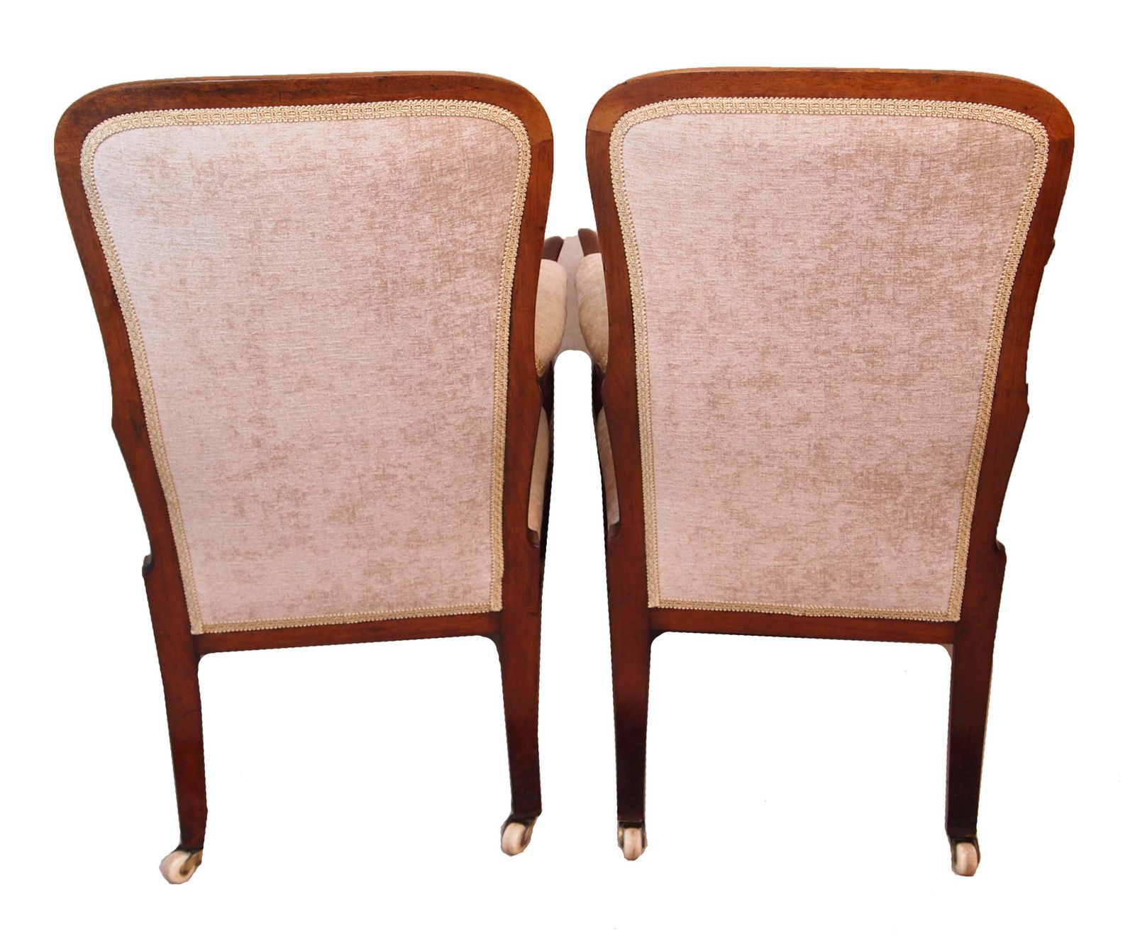 19th Century Antique Pair Of Rosewood Library Armchairs (England, Circa 1850) photo for sale