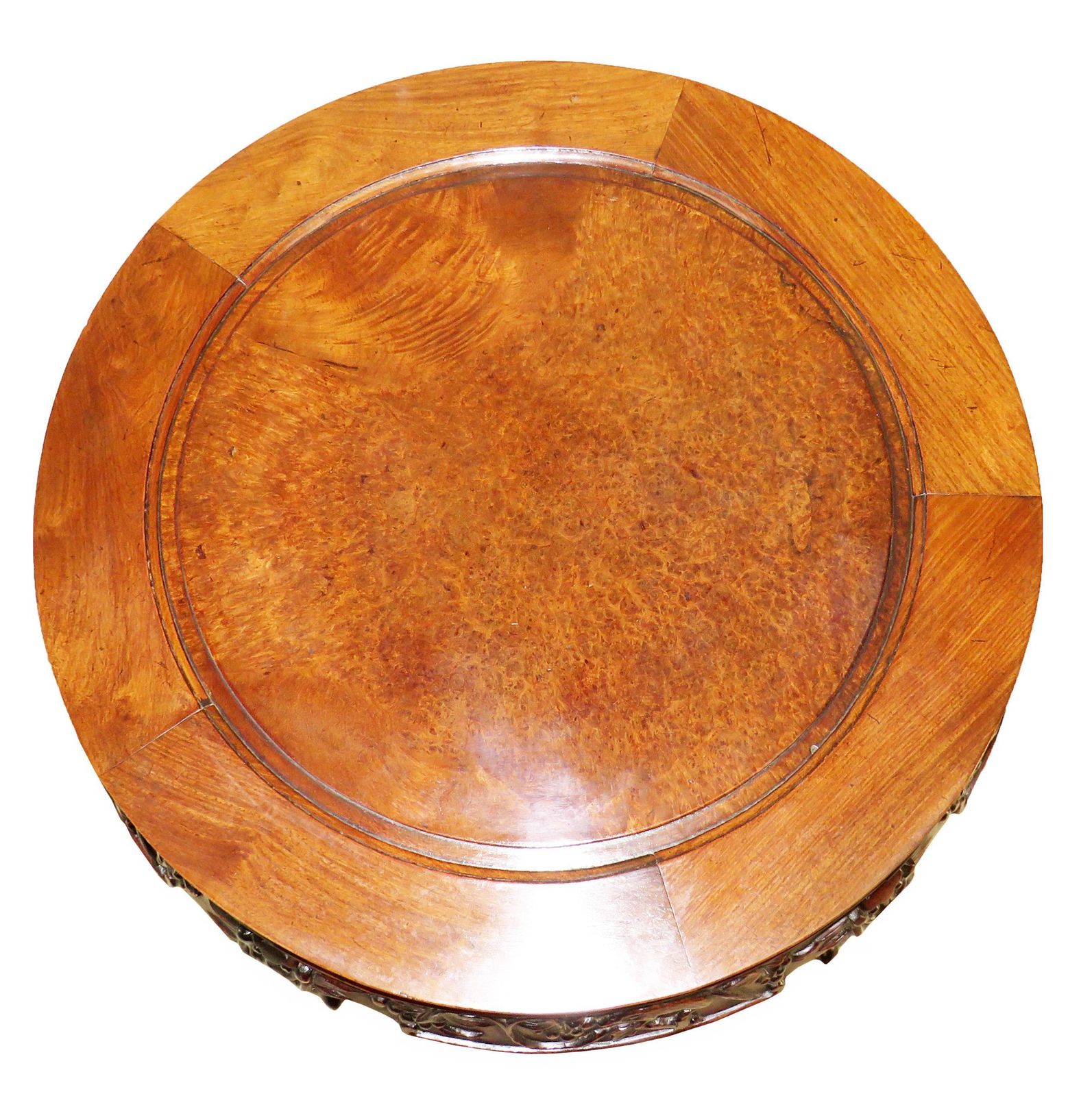 19th Century Oriental Hardwood Circular Coffee Table (China, Circa 1870) photo vinterior
