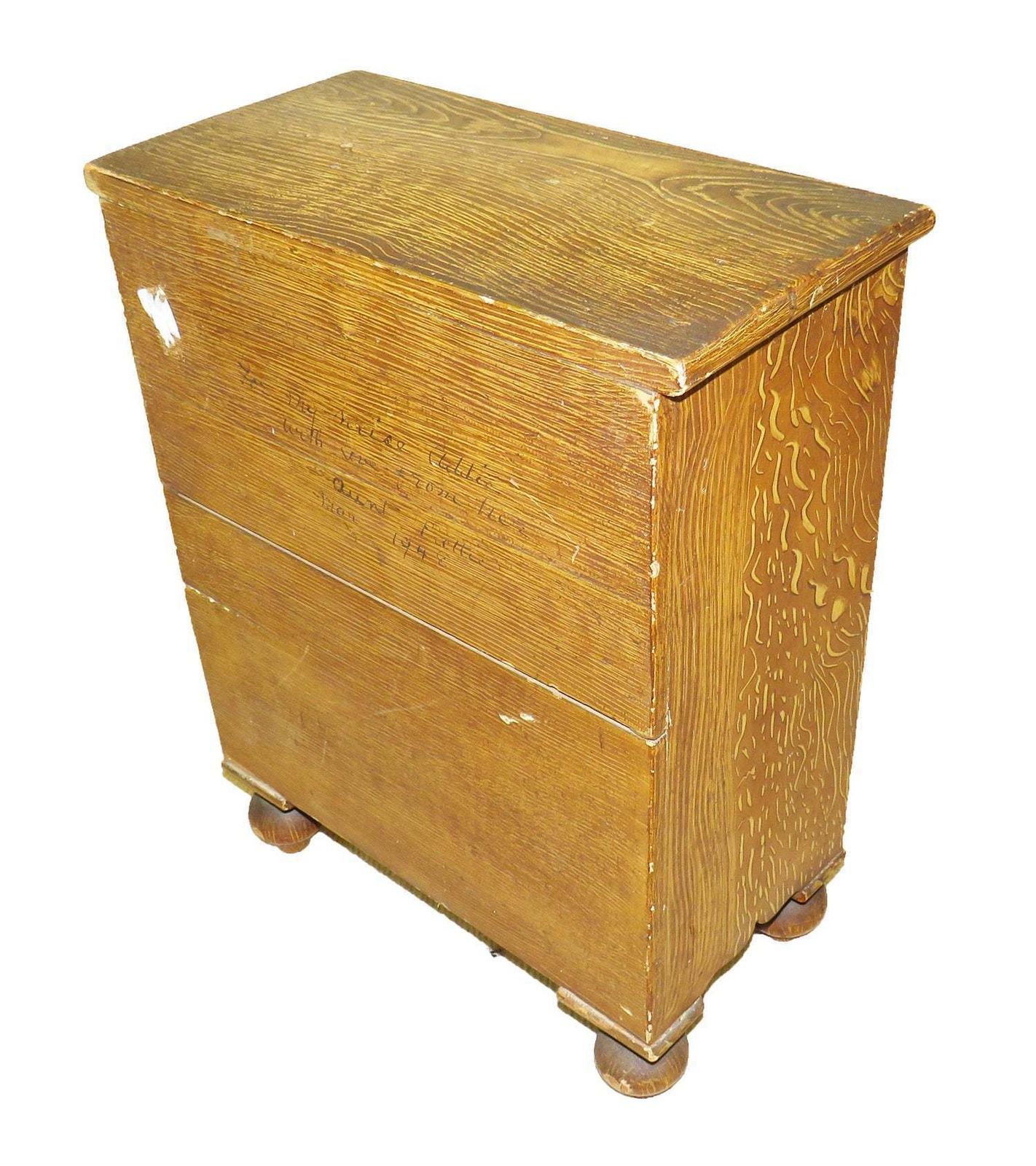 19th Century Victorian Painted Pine Miniature Apprentice Chest Of Drawers (England, Circa 1880) photo Furniture