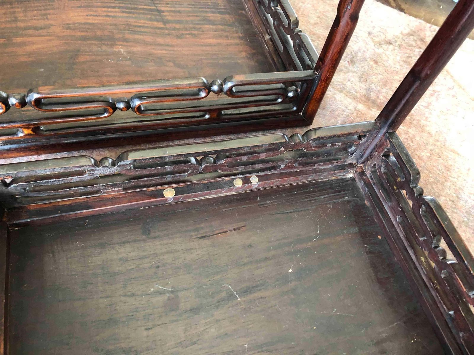 Antique Oriental Hardwood Nest Of Coffee Tables (China, Circa 1870) photo Furniture