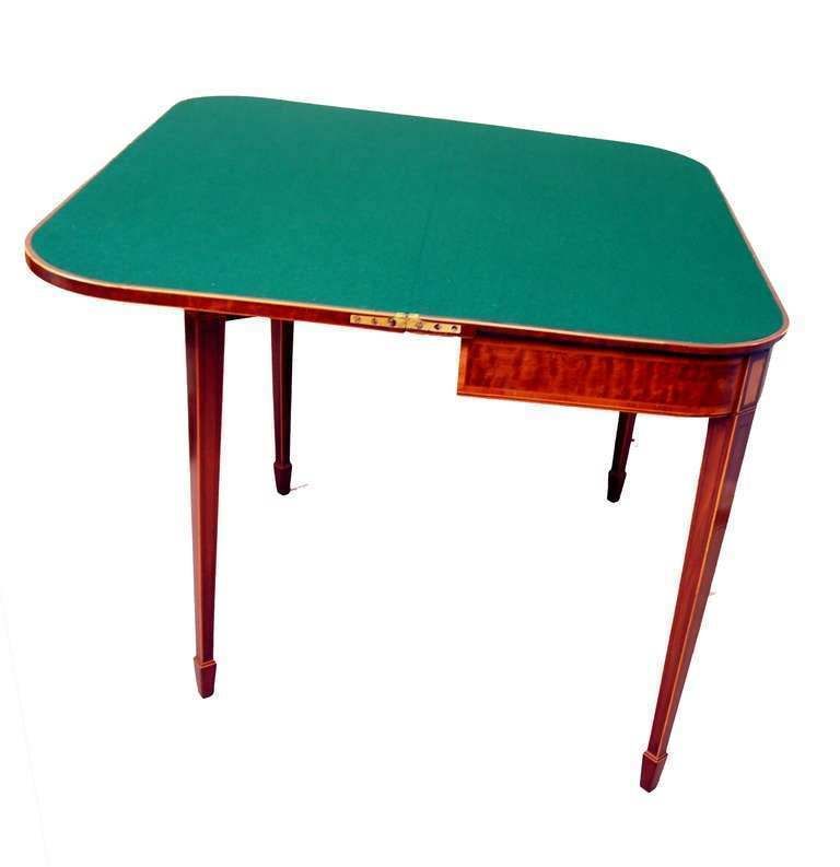 Antique Georgian Mahogany Pair Of Card Tables (England, Circa 1790) photo Furniture