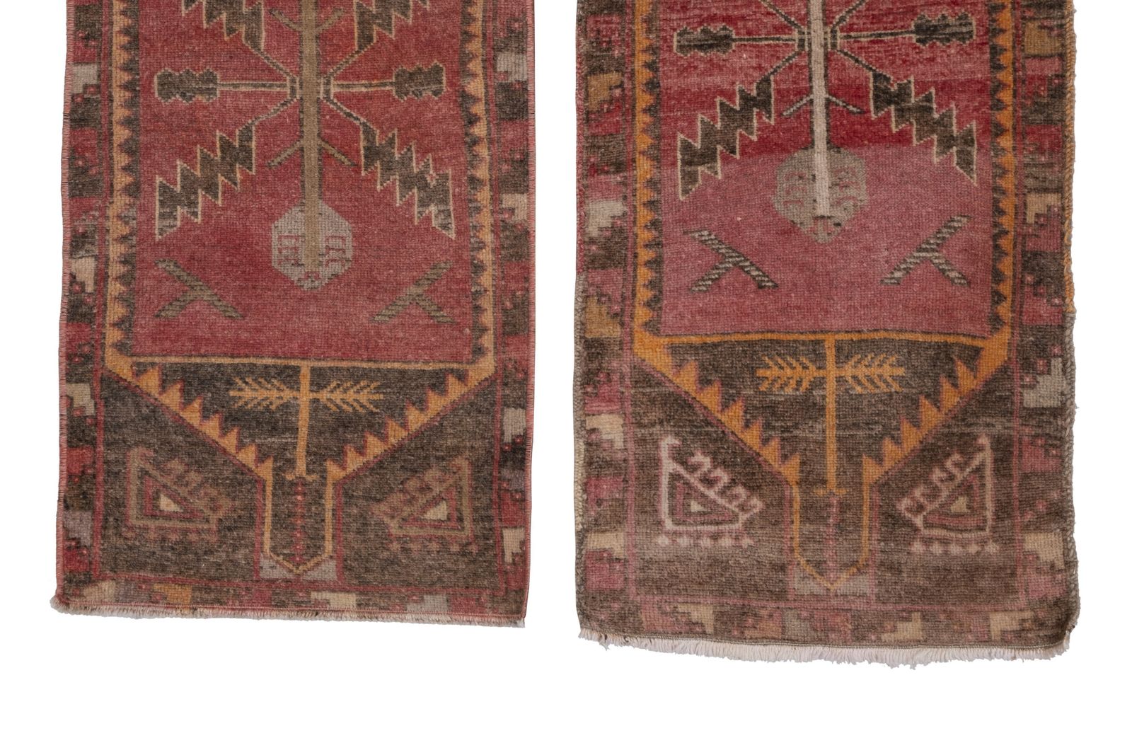 Set Of 2 Piece Hand Knotted Oriental Turkish Small Area Rugs 48x108 photo furniture