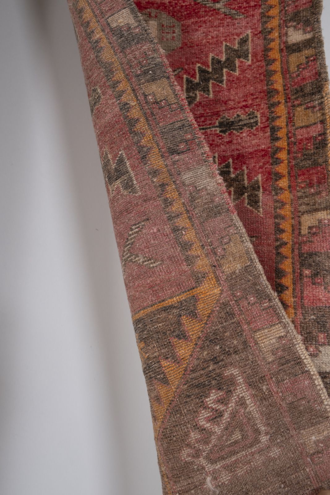 Set Of 2 Piece Hand Knotted Oriental Turkish Small Area Rugs 48x108 photo vintage
