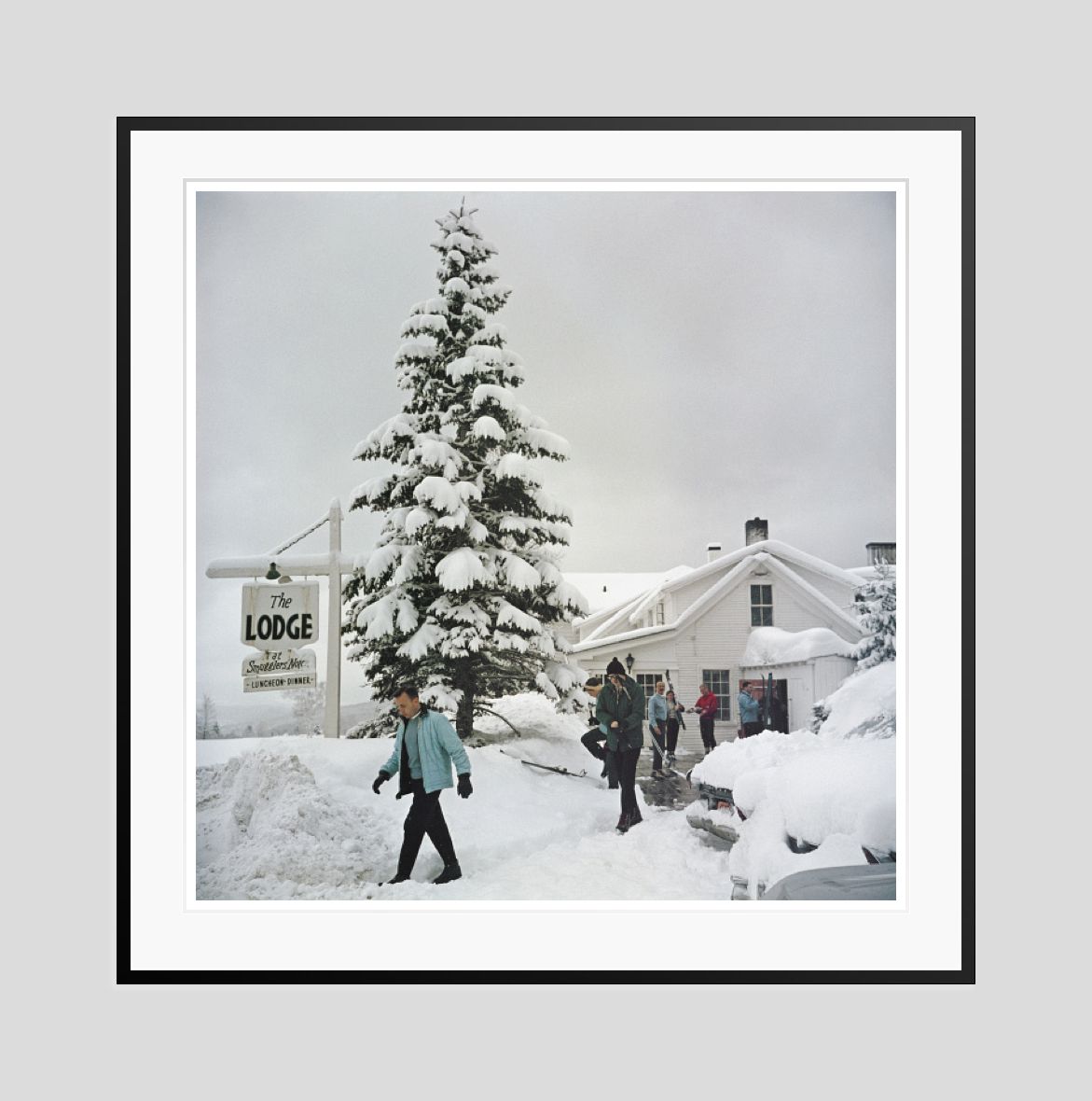 Slim Aarons 'Smugglers Notch' 1962 Oversize C Type Print Framed In Black