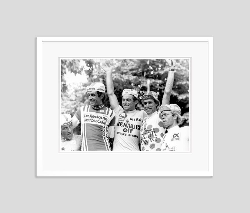 'Bernard Hinault Wins' 1981 Oversize Archival Pigment Print Framed In White