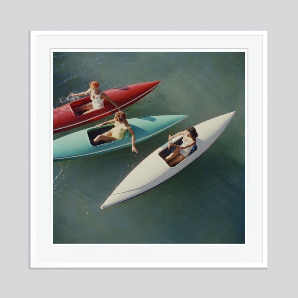 Slim Aarons 'Lake Tahoe Trip' 1959 Oversize C Type Print Framed In White