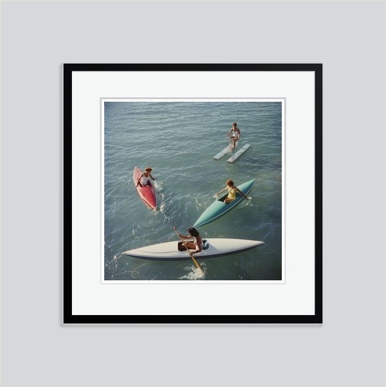 Slim Aarons 'Lake Tahoe Trip' 1959 C Type Print Framed In Black