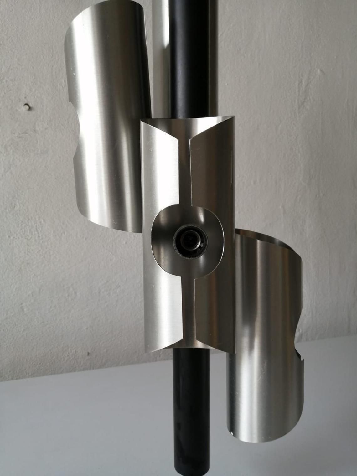 Wonderful 4 Shade Chrome Metal Space Age Ceiling Lamp, 1970s photo buy