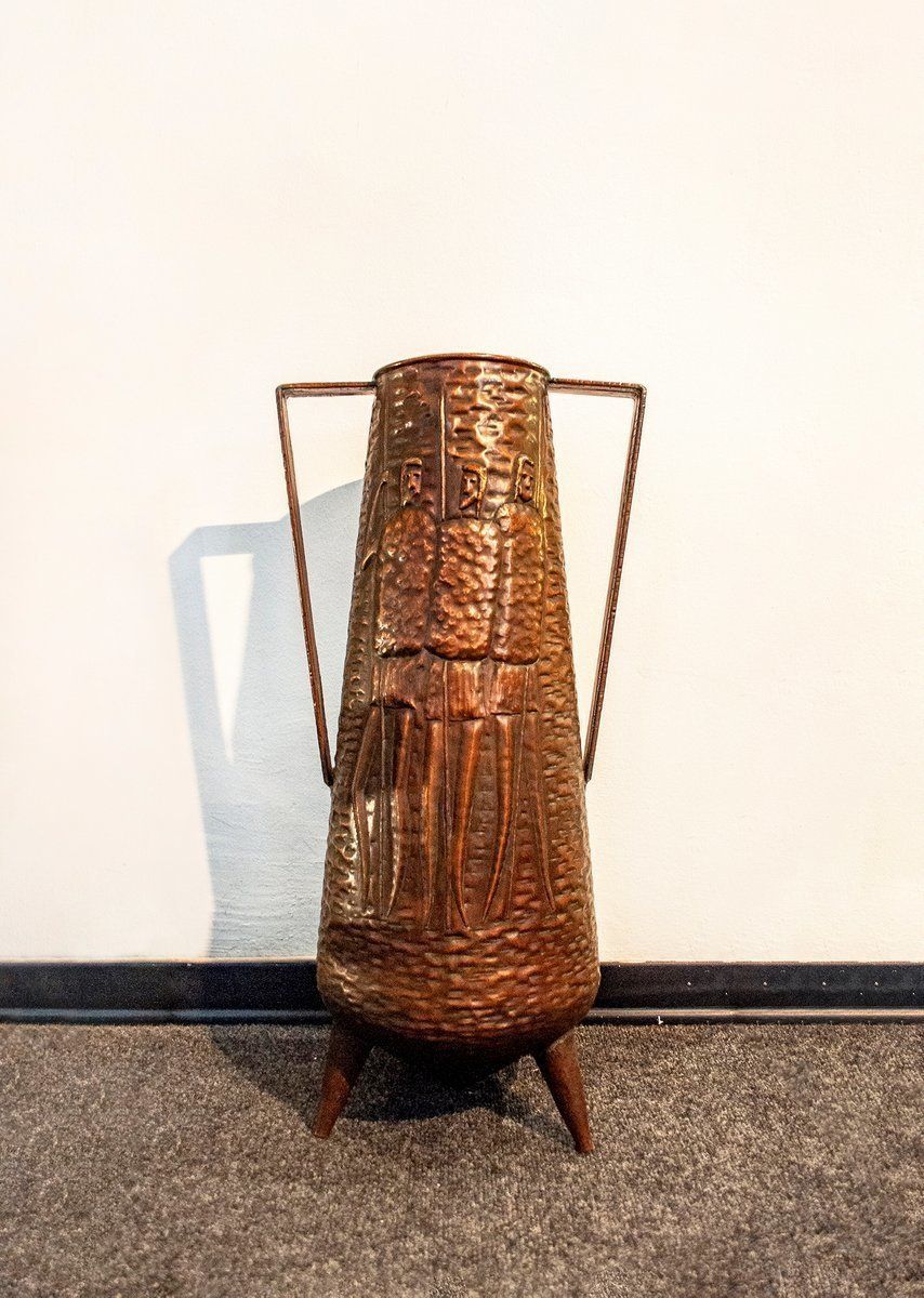Italiaanse Koperen Paraplubak Van Decalage, Ca. Jaren 1950 photo furniture