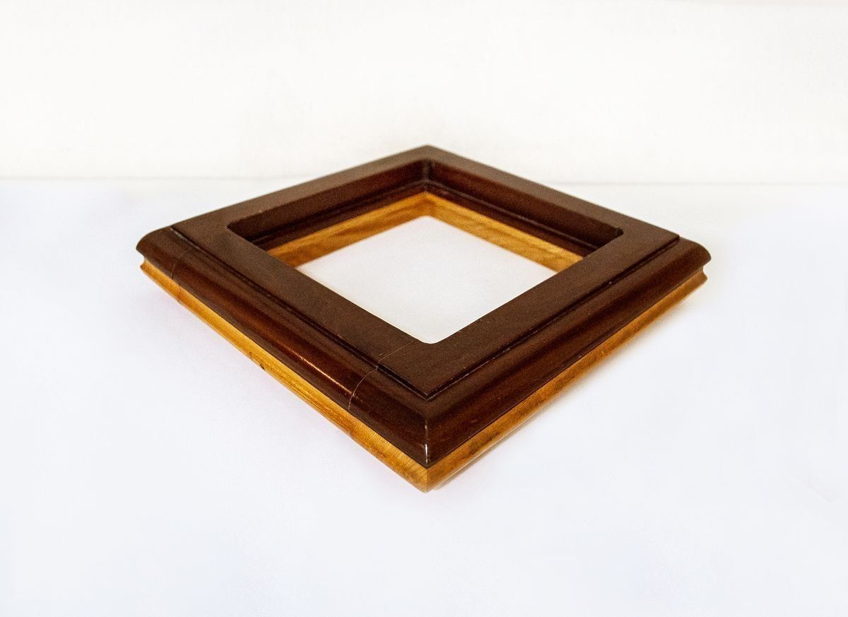 Glass With Wooden Frame From Fontana Arte, 1970s photo 536.64