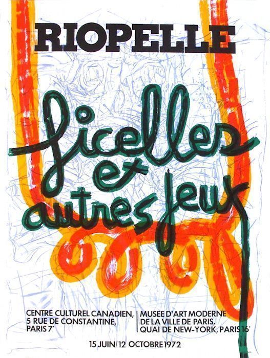 Riopelle Jean Paul   Lithograph Poster   Canadian Cultural Center 1972