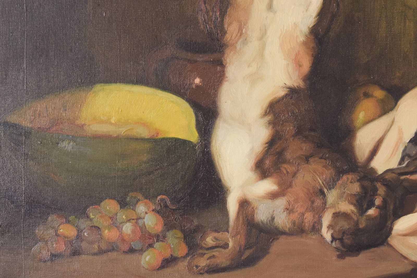 'Still Life With Hare And Melon' – Olieverf Op Doek photo 2035.0