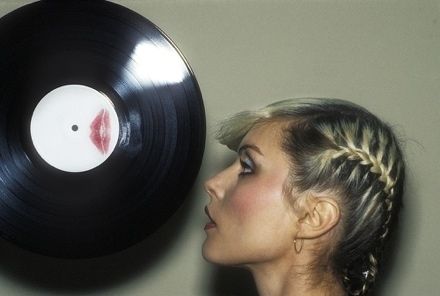 ‘ Vinyl Blondie ' 1978 By Martyn Goddard Giclee Print Framed In Black photo furniture