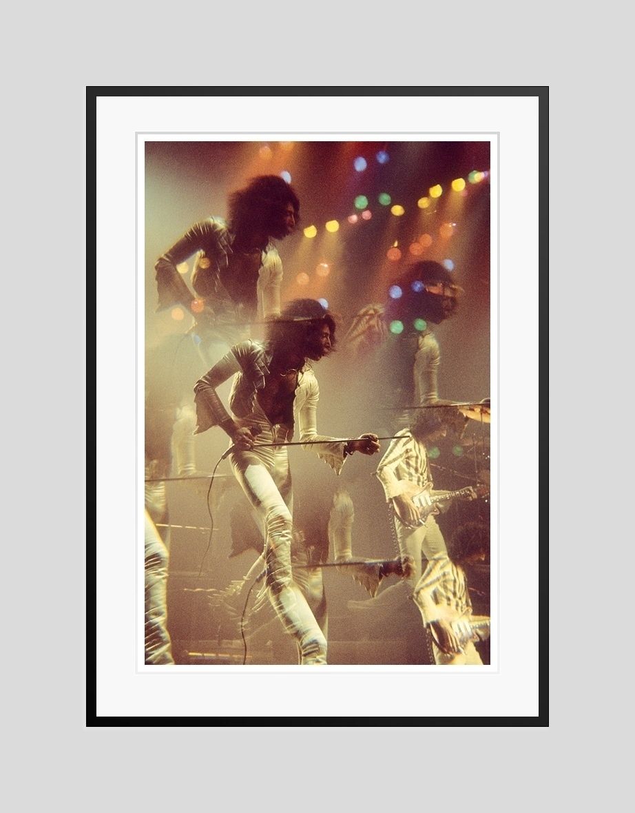 ' Queen In Concert ' By Martyn Goddard Giclee Print Framed In Black