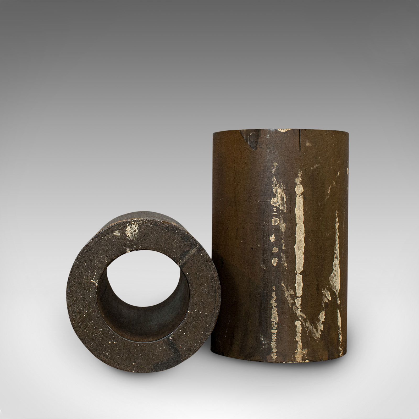 Vintage Pair Of Industrial Rollers, English, Ceramic, Vase, Cooler, Circa 1950 photo vinterior