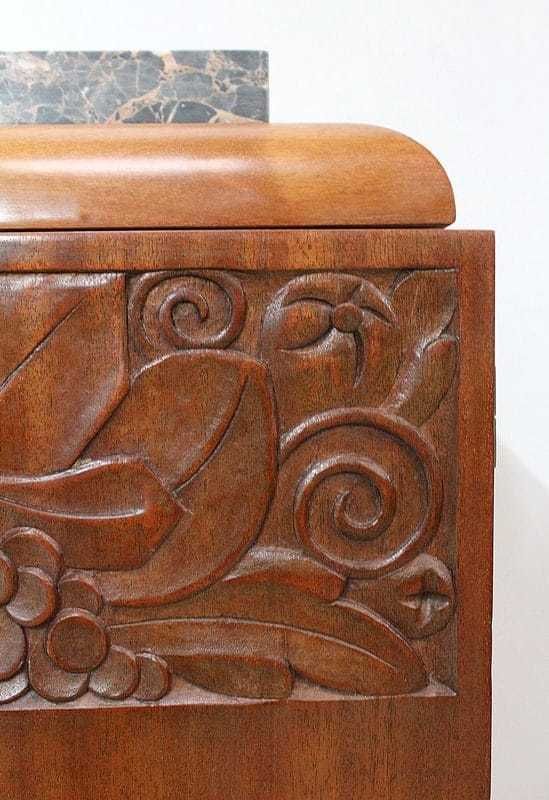 photo vinterior Art Deco Sideboard In Solid Mahogany 1920