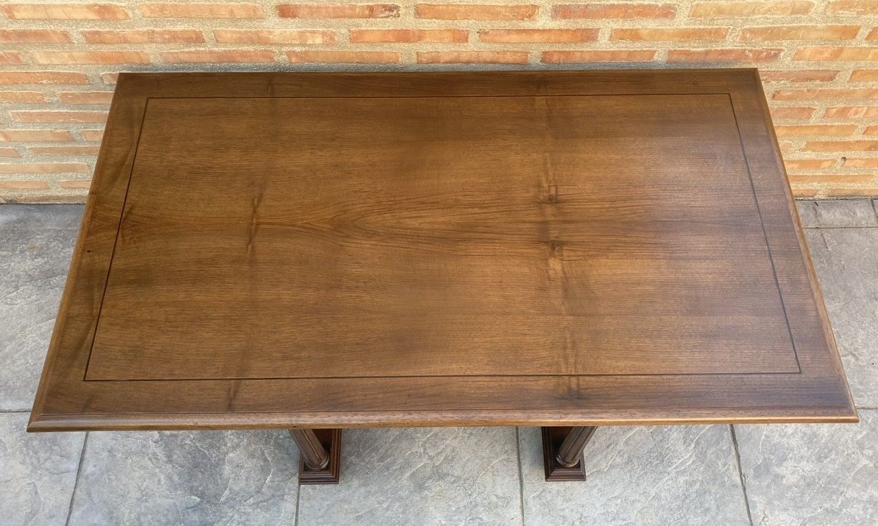 Late 19th Century Spanish Carved Church Table Or Altar With Wood Stretchers photo for sale
