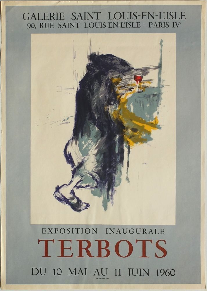 Gabriel Terbots Cechov (1919 1992) Poster Mourlot Expo Galerie Saint Louis En L'isle 1960
